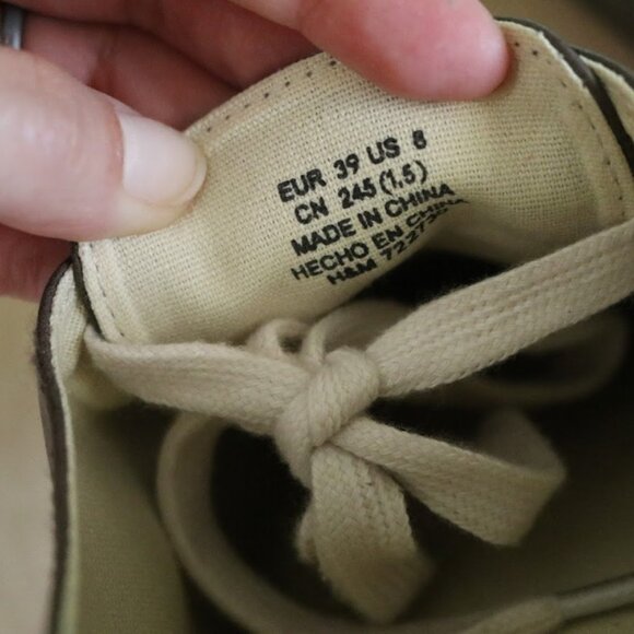 H&M Vegan Leather Low Top Lace-Up Sneaker - Brown, Size 8 - Picture 15 of 16